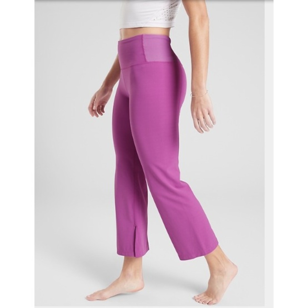 ATHLETA Barre Kickflare Pant Size‎ 2XS Purple Crop Flare Leggings NWT $79